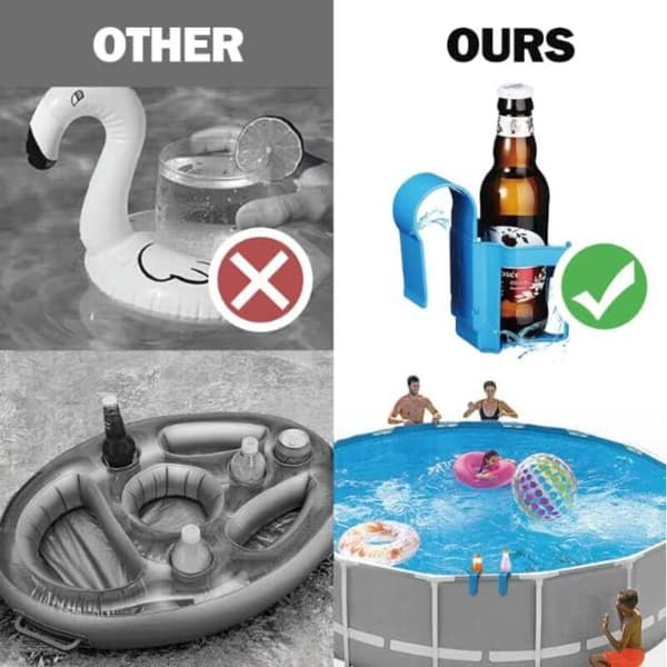 Stykker Pool Kopholder, Tilbehør til overjordiske pools, Pool kopholder kompatibel med de fleste pools