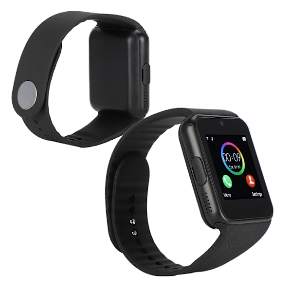 1.5 Tum TFT Ultra HD Färgstark LCD Bluetooth Smart Sportklocka Svart