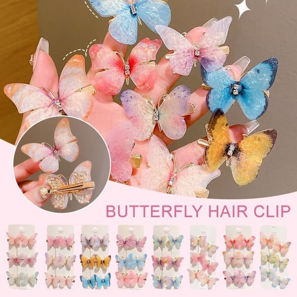 6st Fjärilshårklämmor Mini Käkklämma Hårnål för Kvinnor och Flickor E 6ST E 6PCS