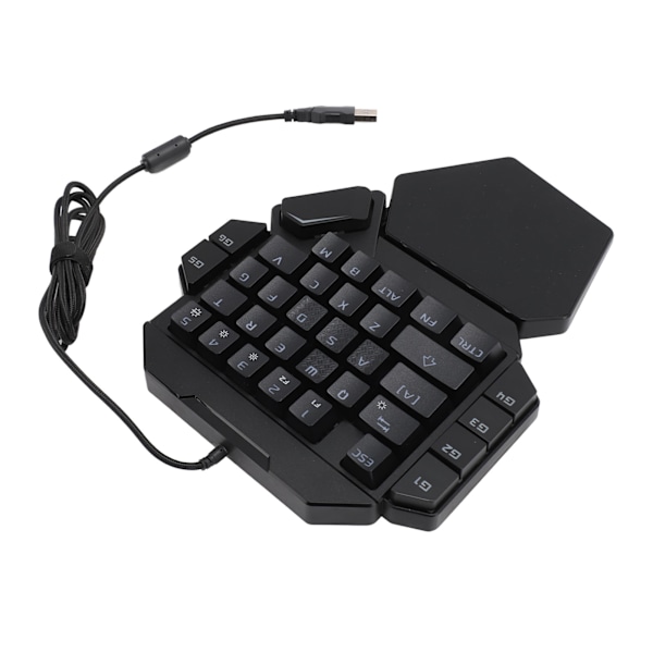 Enhands RGB Mekaniskt Gamingtangentbord 35 Tangenter RGB Bakgrundsbelysning Blå Brytare Mini Gaming Keypad med Handledsstöd för PC Gamer