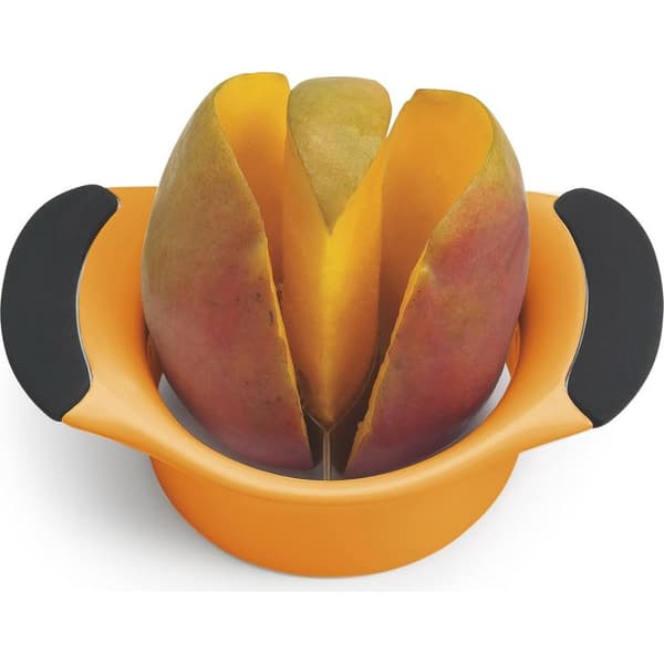 Good Grips – Mango Slicer – Rustfrit Stål Frugtskærer – Orange og Sort