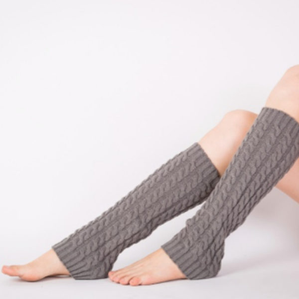 Varma Stickade Benvärmare 1 par Grey Grey 90