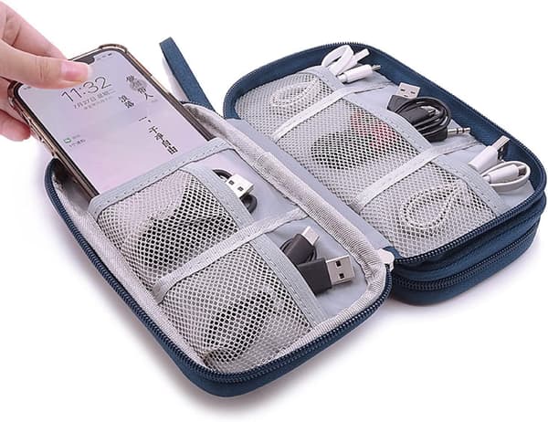 Electronic Accessory Bag, Waterproof Cable Bag, Cable Organizer, Electronic Bag, Cable Organizer, Travel Organizer for Cables