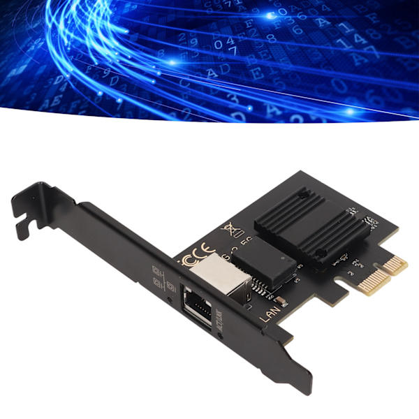 PCIe Nätverkskort 10/100/1000/2500Mbps Guldpläterad Pin Aluminiumlegering Gigabit Ethernet-kort för Stationär Speldator Server