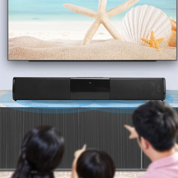 BS‑28A Trådlös Bluetooth-högtalare Insättningskort U Disk Väggljud Lång Bar Subwoofer