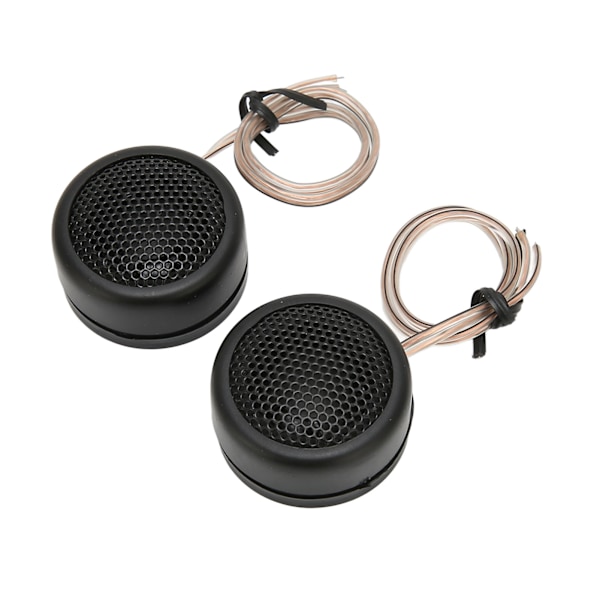 2 STK 380W Mini Dome Diskant Rund Svart Bilhögtalare Stick On Flush Mount Universal Modifiering