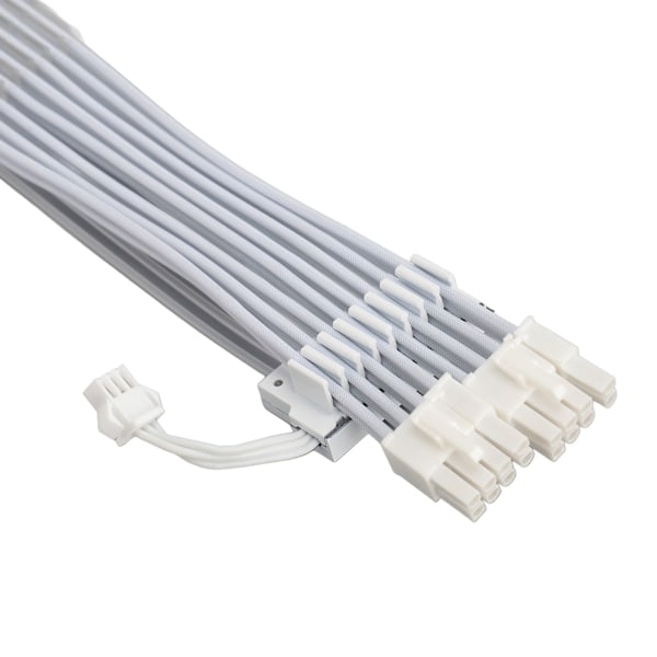 RGB PSU-kablar ARGB GPU Strömförsörjningskabel 2x8 Pin Förlängningskabelkit 5V 3Pin Synkroniserad för PC Chassi Vit