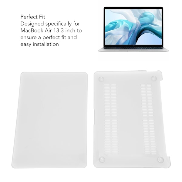 Skyddsfodral för MacBook Laptop Tunt Lätt Kristallfrostat Laptopfodral för MacBook Air 13,3 tums Laptop Transparent
