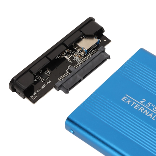 USB3.0 HDD-kabinett 2.5in 5Gbps Ultratunt Lättviktigt HDD-kabinettadapter för Bärbara Datorer för WIN 7 för WIN 10 Blå