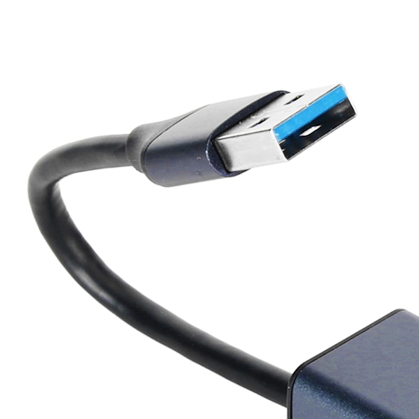 USB till Ethernet-adapter 4 Portar 1000Mbps/100Mbps 5Gbps Aluminiumlegering USB 3.0 Hubb för Laptop Desktop Tablet