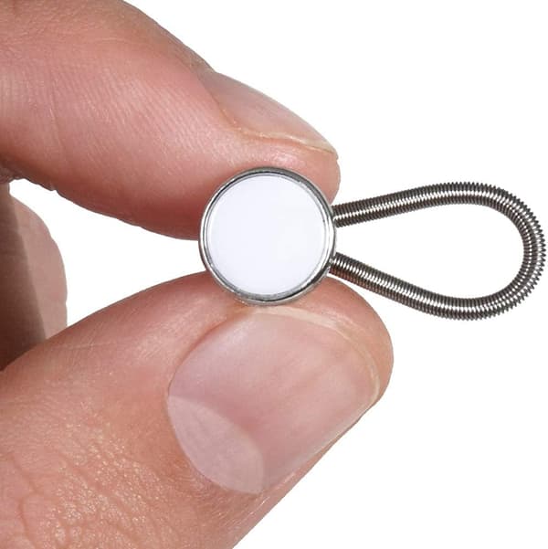 10-pack, 1.88 cm White Metal Collar Extenders - Stretch Collar Extenders