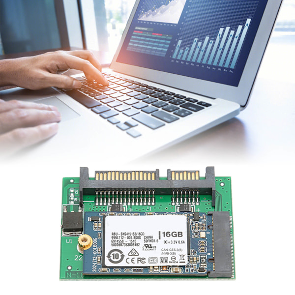 SATA Adapter M.2 SSD 2 i 1 Stor Kapacitet Stabil Pålitlig Portabel Plug and Play Datortillbehör 16GB