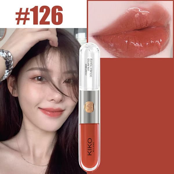 Kiko Milano Infinity Dual Effect Lipstick, flytande textur, matt/glans, 6 ml Milk Tea Color