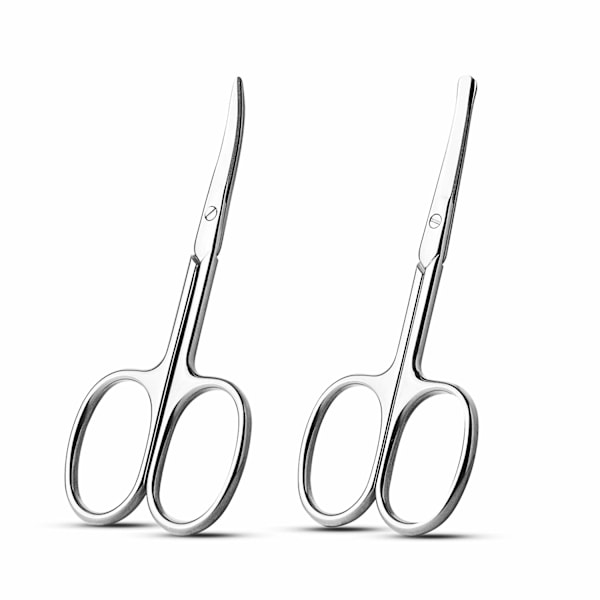 Ögonbrynssax, Professionellt grooming-set i rostfritt stål med ergonomisk design för ansiktshår, ögonbryn, näsa, mustasch, skägg, ögonfransar, öron