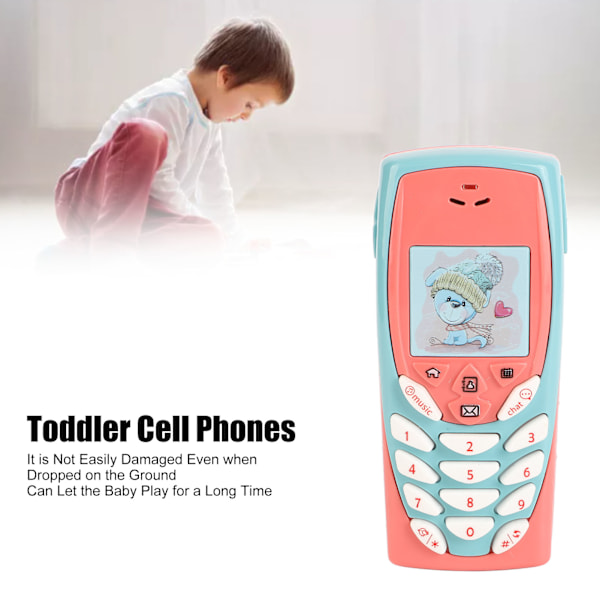 Baby leksakstelefon Intressant simulering musik leksak mobiltelefon för pojkar flickor födelsedagspresenter