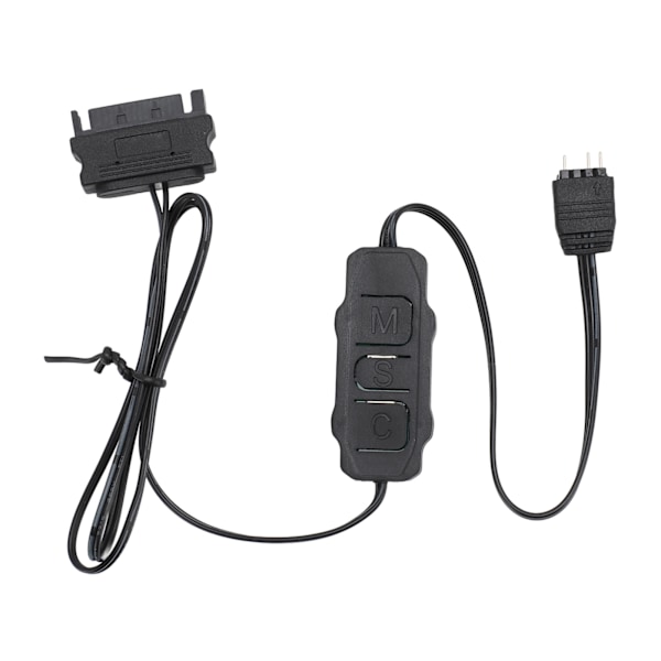 ARGB Kontroller Professionell 5V 3 Pin SATA Strömförsörjning ARGB Ljusremsa Fjärrkontroll för PC Fläktar Kylare DIY ARGB Enheter Svart