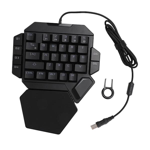 Enhands RGB Mekaniskt Gamingtangentbord 35 Tangenter RGB Bakgrundsbelysning Blå Brytare Mini Gaming Keypad med Handledsstöd för PC Gamer