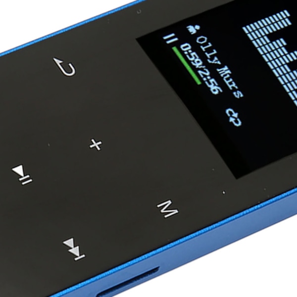 MP3-spelare 8G Bluetooth 4.2 1.8 tums skärm Brusreducering Förlustfri Bärbar MP4-spelare med Översättningsordbok Blå