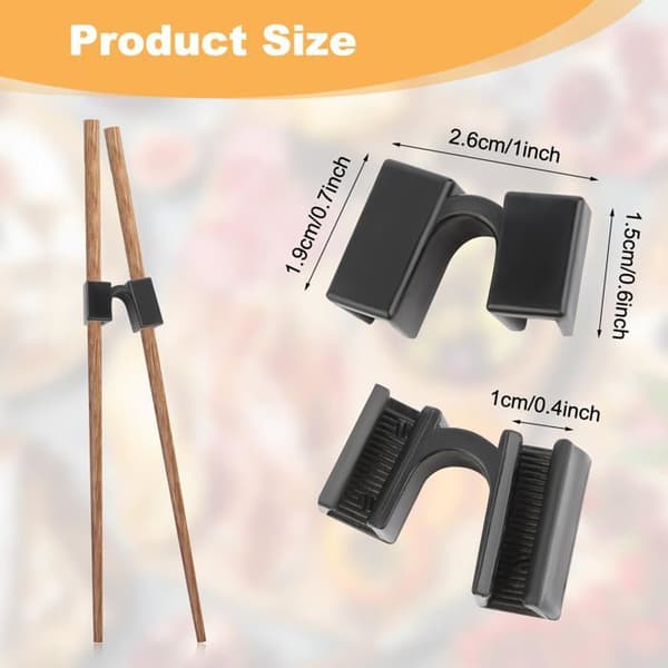 Chopstick Eating Aids, 10 Reusable Chopstick Helpers, Auxiliary Tool for Beginners and Adults