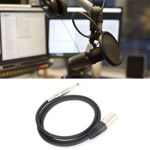 6,35 mm XLR Hane till TRS Jack Mikrofonlinje Mikrofonljudkabel för Mikrofoner Högtalare Scen DJXLR Hona 0,5 m