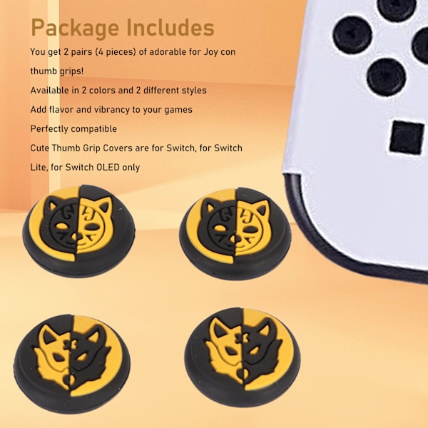 4 st Silikon Tumgrepp Professionellt Halkskydd Tumgreppsskydd för Switch för Switch Lite för Switch OLED