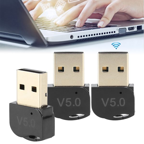 3 st Bluetooth Låg Energiförbrukning Trådlös USB-adapter Portabel Dubbellägesöverföring