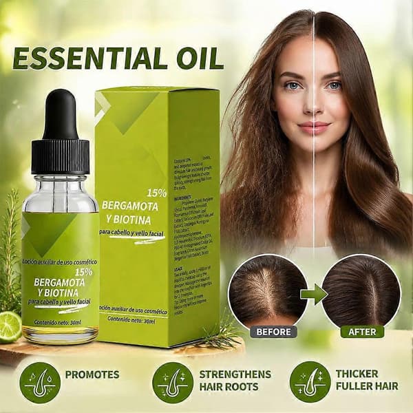 Rosmarin Hårolja - Mot Håravfall, Biotin Serum - Hårväxtbehandling