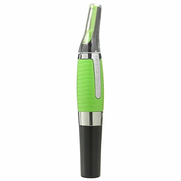 Ergonomisk ansiktshårstrimmer, mångsidigt personligt groomingkit med självslipande blad för jämn, exakt trimning, grön halkfri gummi