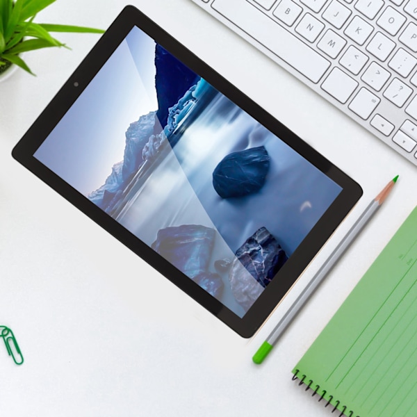 10.1in Tablet 2.4G 5G Främre 5MP Bakre 13MP 1960x1080 6GB 128GB Octa Cores Svart Tablet för Android11 100 till 240V