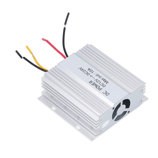 DC 12V till 24V Bil Booster Aluminiumlegering DC 12V till 24V Säker Stabil 10A 240W DC Ström Booster för Bil Buss LCD