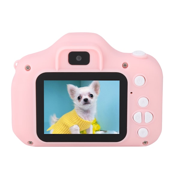 Tecknad Mini Digitalkamera Mini Barn Dubbel Port Mini Kamera Rosa