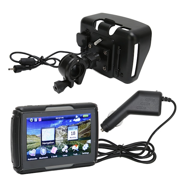 GPS Navigator System 4,3 tum Regntät GPS Lastbilsnavigator med Karta för Bil Motorcykel Cykel UK Karta