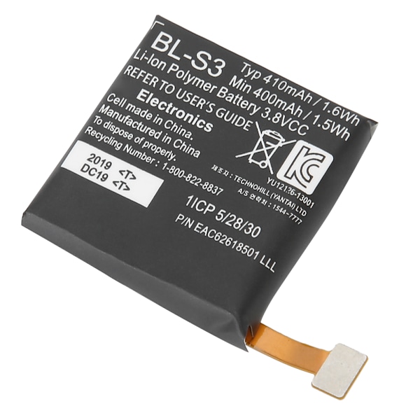 Klocka Litium Li-jon Polymer Batteri Ersättning för LG G Watch R W110 W150 Urbane( )