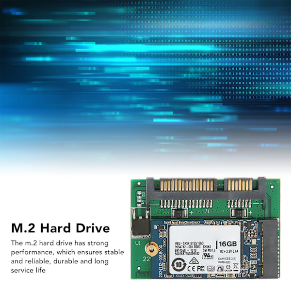 SATA Adapter M.2 SSD 2 i 1 Stor Kapacitet Stabil Pålitlig Portabel Plug and Play Datortillbehör 16GB