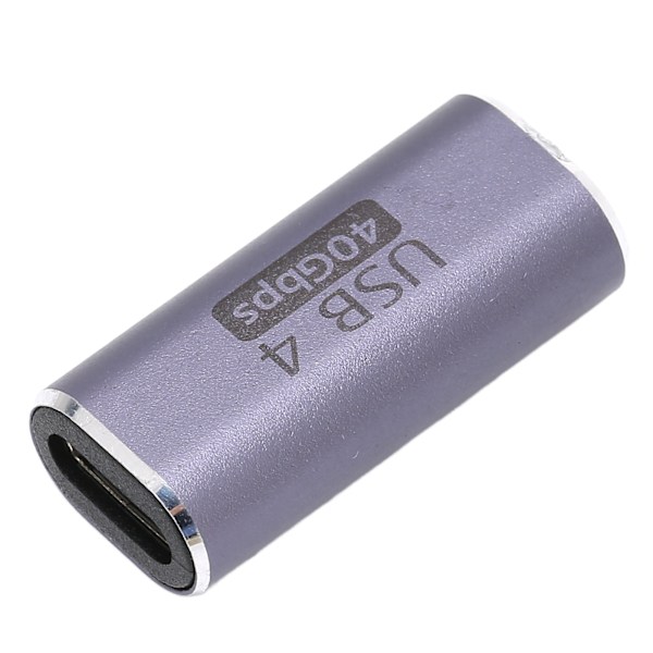 Typ C Hona till Hona Adapter Aluminiumlegering 40Gbps 100W Kopplare Förlängare för Surfplatta Mobiltelefon