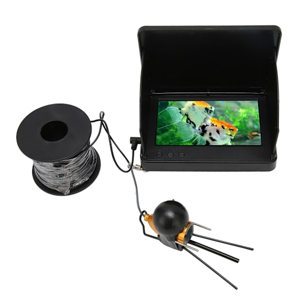 5-tums Fish Finder IPS HD 2000cd Mörkerseende IP68 Vattentät Fiskekamera Monitor för Undervattensbruk 100‑240V