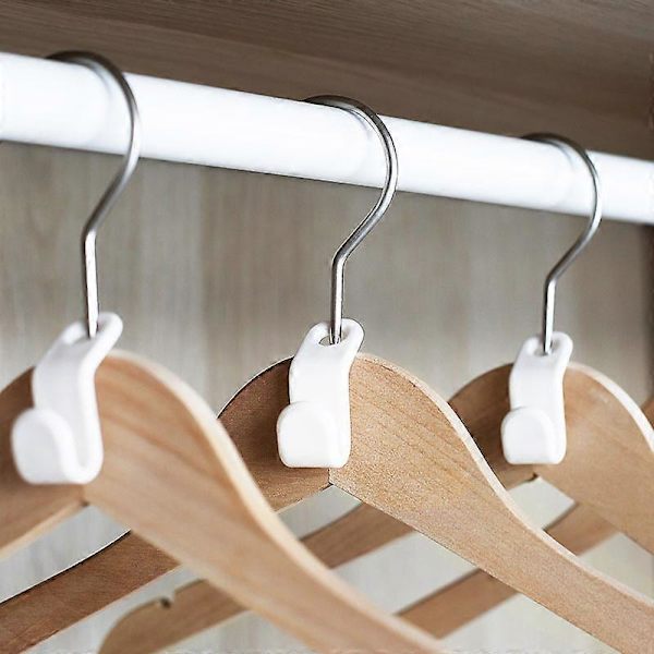 100 Pieces Space-Saving Hanger Hooks Hanger Connection Hook, Mini Cascade Hanger Wardrobe Organizer Perfect for Saving
