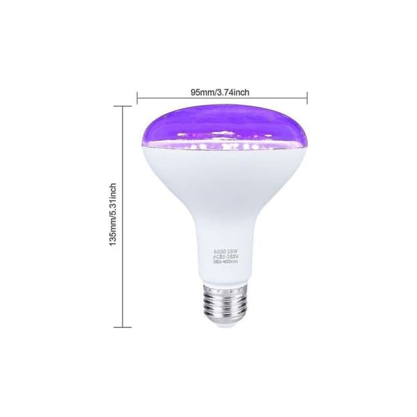 E27 15w 385-400nm Uv Led sort lyspære sort lys