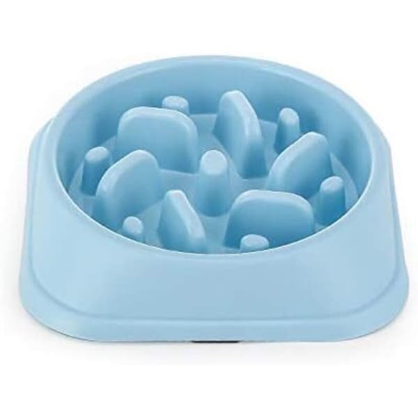 Slow Feeder Bowl for Dogs, Slow and Interactive Pet Feeding, Durable Blue Water Bowl