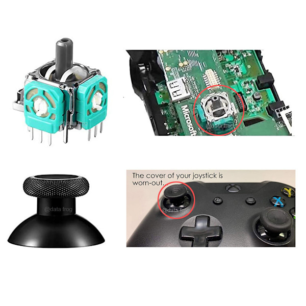 XBOX ONE handkontroll Grön Grå 3D-spak XBOX Series S handkontroll kontroller Fjärravkänning T8T10