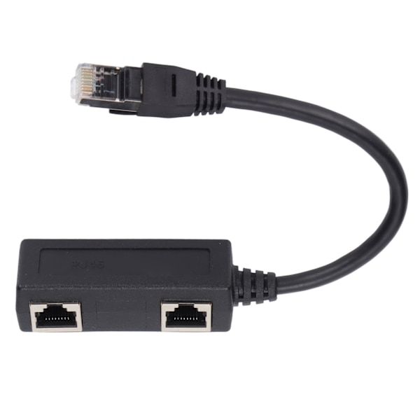 RJ45 Splitter Adapter 1 Han til 2 Hun Port Ethernet-stik til netværk Hjemmekontor