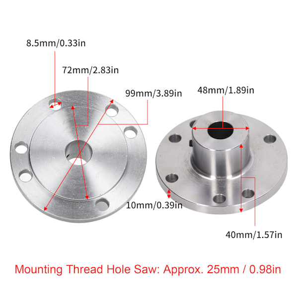 Stål Dreiebenk Faceplate Høy Manganstål Chuck Face Plate 100mm for K11 100 K12 100 K72 100 25mm