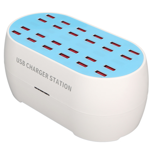 USB Laddstation 160W 24 Portar Smart Chip Multipla USB Skrivbordsladdare för Hotell Butik Skola 100‑240V