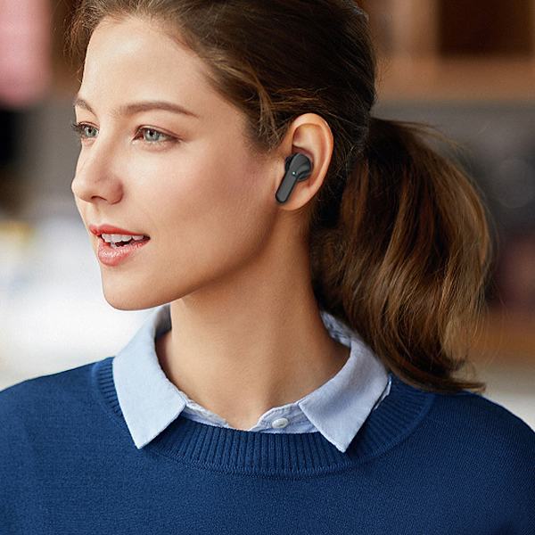 Trådlösa hörlurar Bluetooth V5.1 med LED-strömindikator och inbyggt laddningsfodral