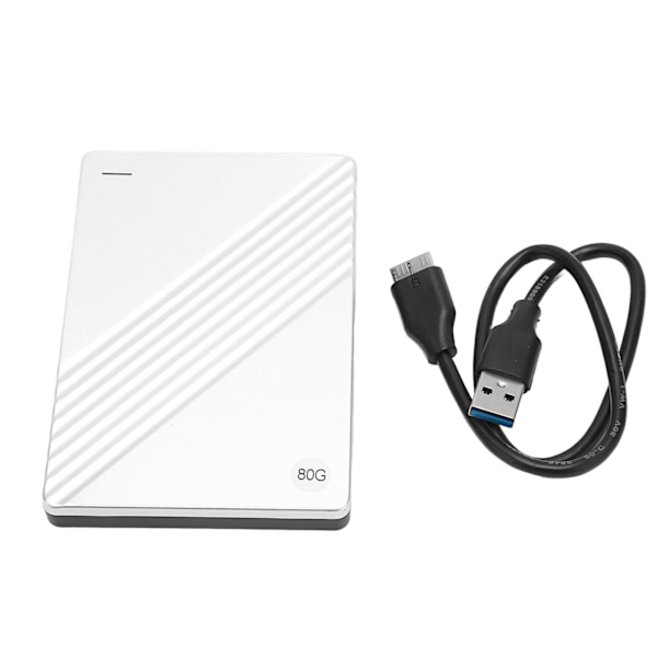 Extern Hårddisk Ultratunn 2.5 Tum USB 3.0 Aluminiumlegering Plug and Play Mobil Hårddisk för Dator TV Telefon Silver 1TB
