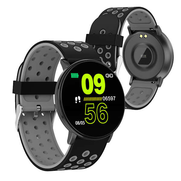 W8S Ultratunn Rund Skärm TPU-armband Puls Blodtryck Smart Armband
