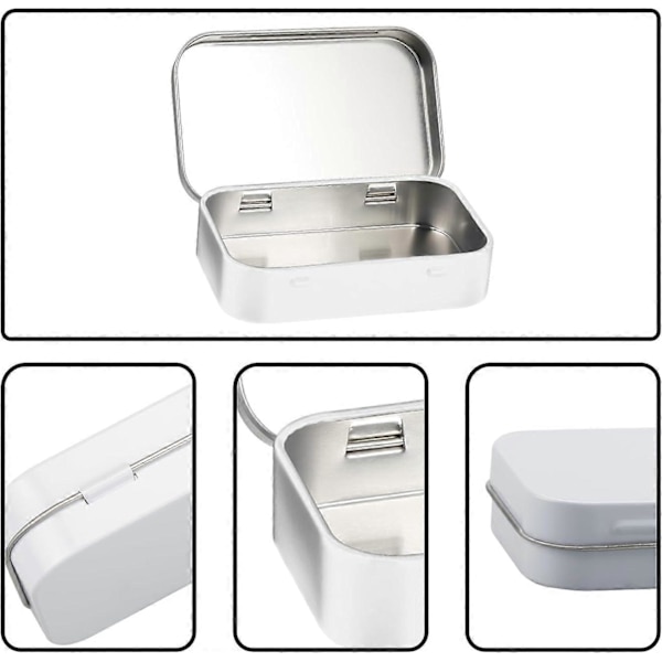 Rectangular Metal Empty Hinged Tin, 3pcs Mini Portable Box Small Storage Box Beads and Jewelry Small Items, Sorting[TT]