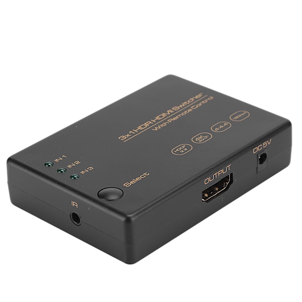 3 Port Switch 3X1 4K 60HZ Fjärrkontroll Tre in och En ut 24M1