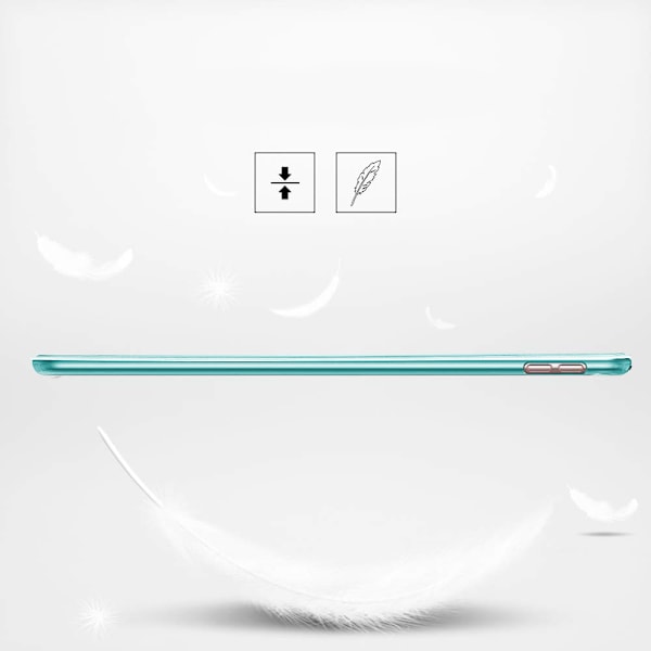 Tunt smart case speciellt designat för iPad Mini 5 tum 7.9, flexibel TPU cover med gummibeläggning, automatisk sömn/väckning och visning/skrivning Mint Green