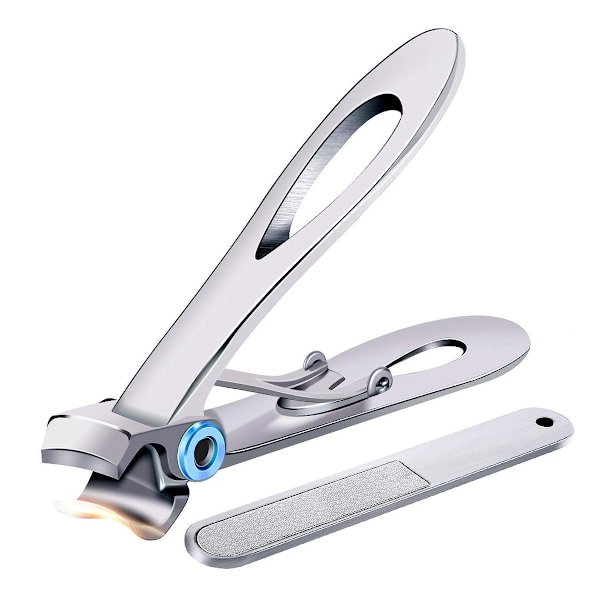 Extra Stor Tånagelklippare, Bred Käköppning 17mm Rostfritt Stål, Kraftig Fjäderbelastad Trimmer Med Vass Egg, Ergonomisk Design För